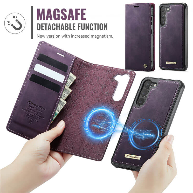 CaseMe Samsung Galaxy S23 Plus 2-in-1 Magnetic Wallet Case