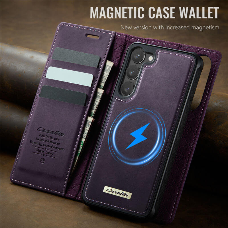 CaseMe Samsung Galaxy S23 Plus 2-in-1 Magnetic Wallet Case