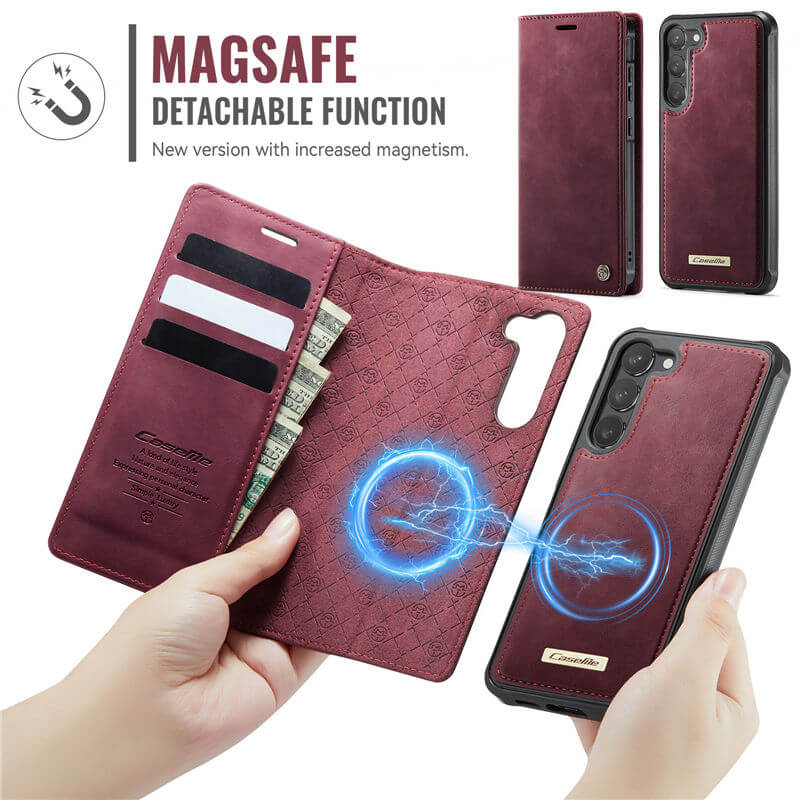 CaseMe Samsung Galaxy S23 Plus 2-in-1 Magnetic Wallet Case