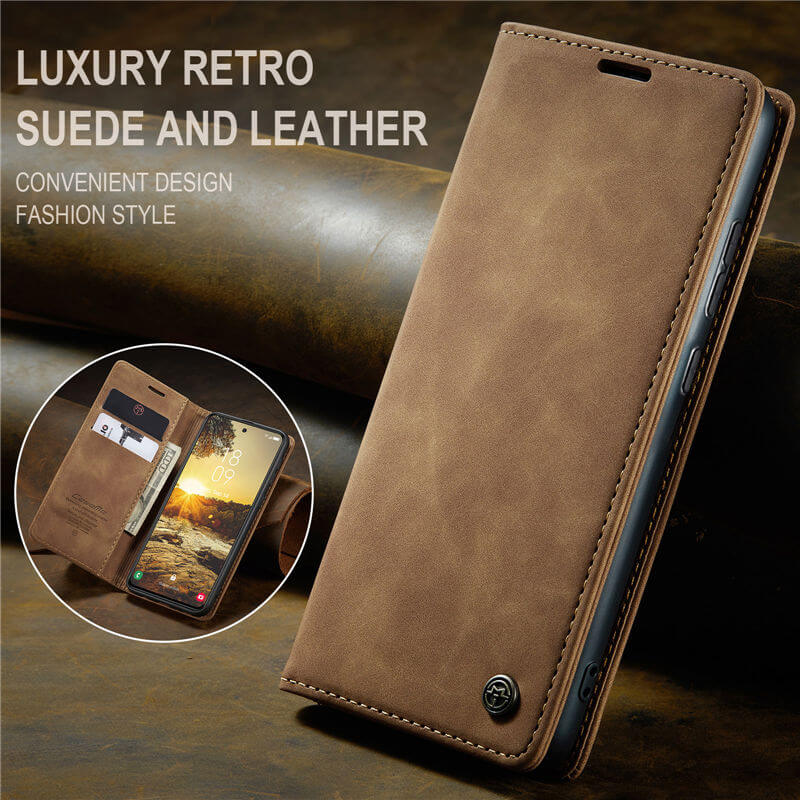 CaseMe Samsung Galaxy S24 FE Wallet Suede Leather Case