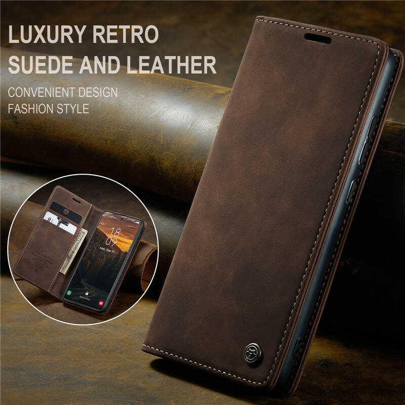 CaseMe Samsung Galaxy S24 FE Wallet Suede Leather Case