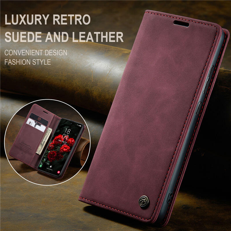 CaseMe Samsung Galaxy S24 FE Wallet Suede Leather Case