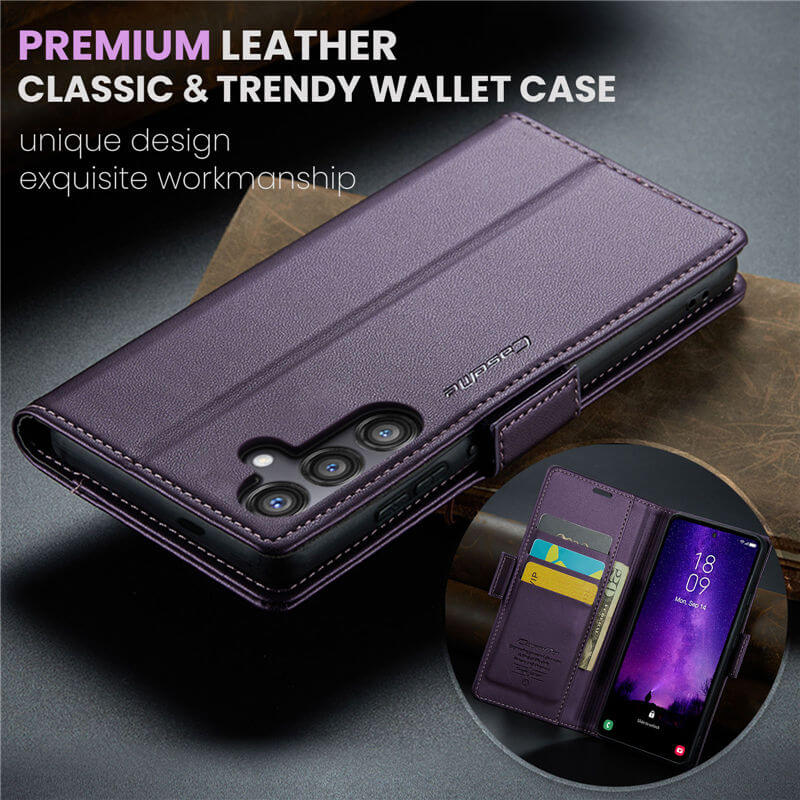 CaseMe Samsung Galaxy S24 FE Wallet RFID Blocking Case