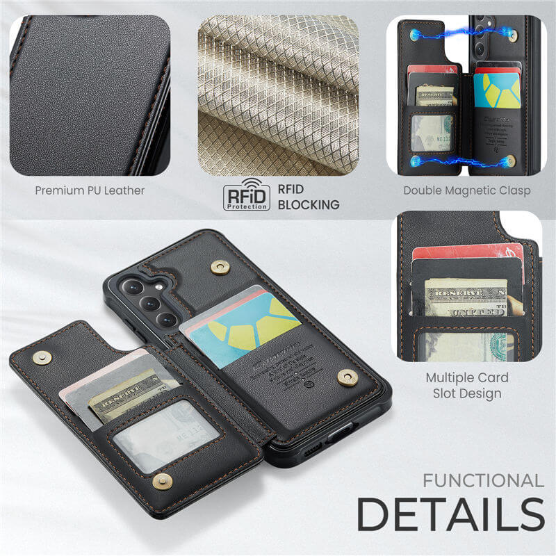 CaseMe Samsung Galaxy S24 FE RFID Blocking Card Holder Case