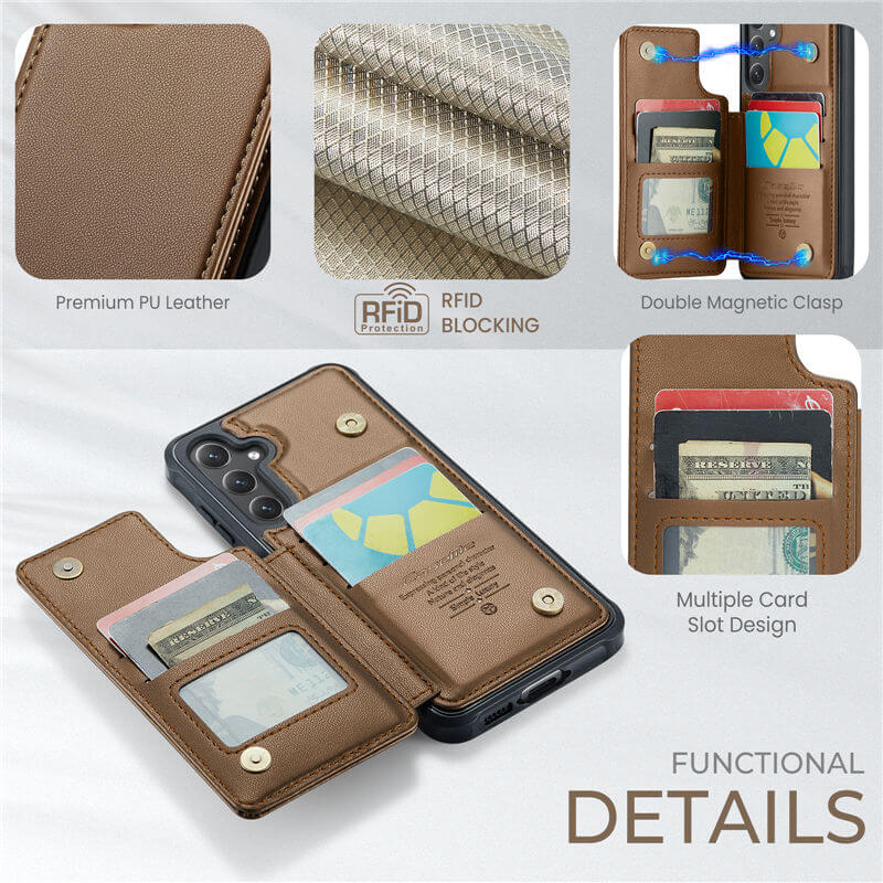 CaseMe Samsung Galaxy S24 FE RFID Blocking Card Holder Case