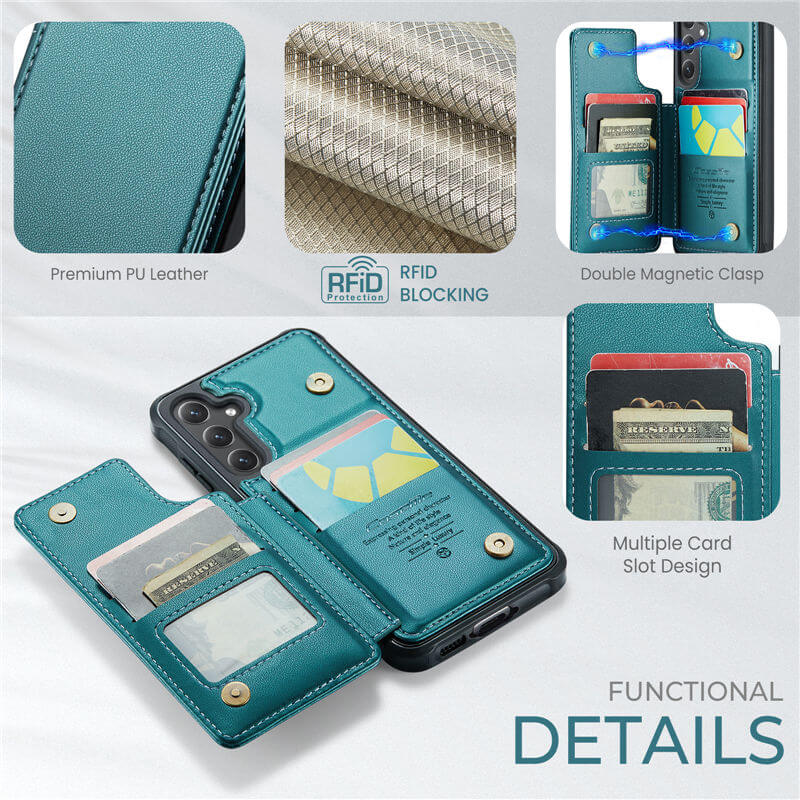 CaseMe Samsung Galaxy S24 FE RFID Blocking Card Holder Case