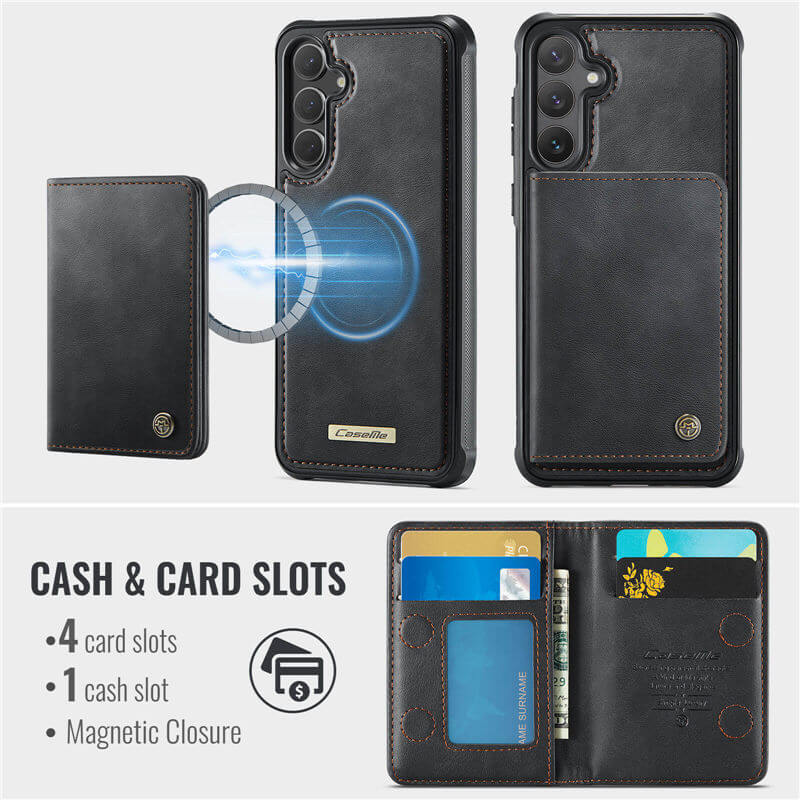 CaseMe Samsung Galaxy S24 FE 2-in-1 Detachable Magnetic Wallet Case
