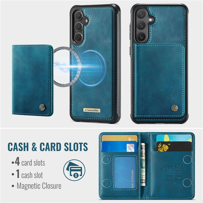 CaseMe Samsung Galaxy S24 FE 2-in-1 Detachable Magnetic Wallet Case