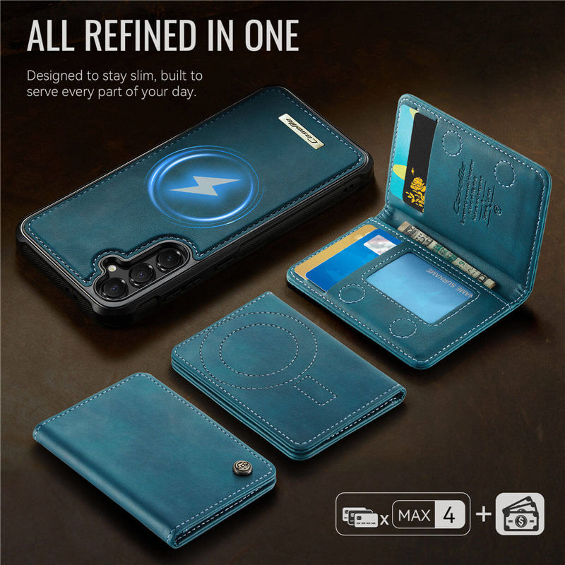CaseMe Samsung Galaxy S24 FE 2-in-1 Detachable Magnetic Wallet Case