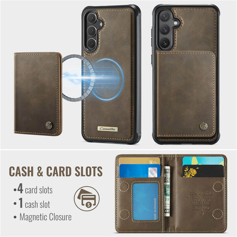 CaseMe Samsung Galaxy S24 FE 2-in-1 Detachable Magnetic Wallet Case