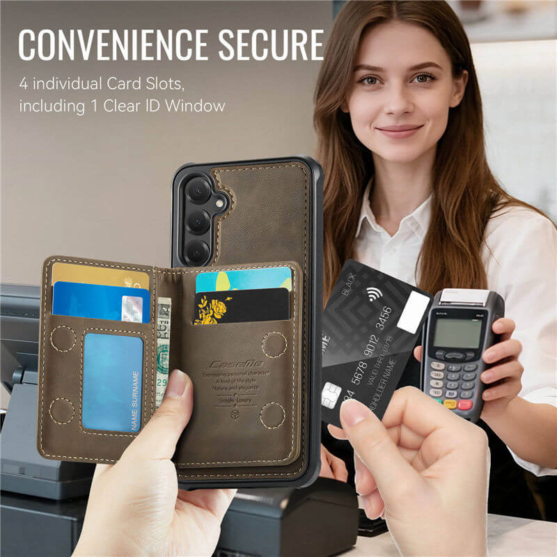 CaseMe Samsung Galaxy S24 FE 2-in-1 Detachable Magnetic Wallet Case