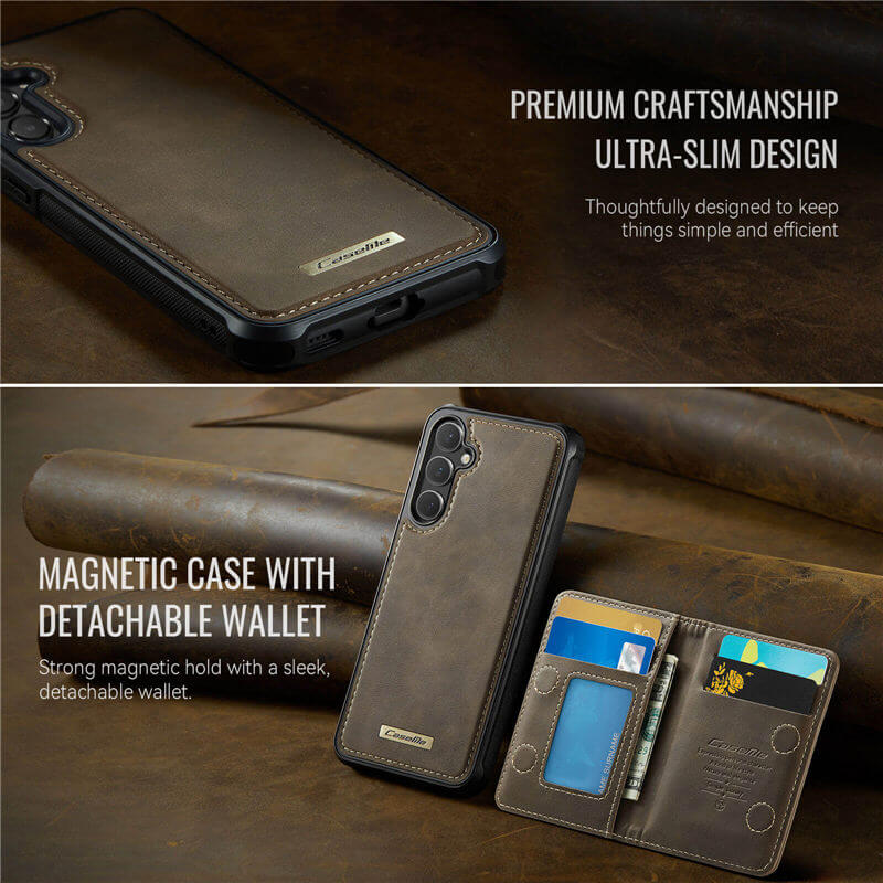 CaseMe Samsung Galaxy S24 FE 2-in-1 Detachable Magnetic Wallet Case