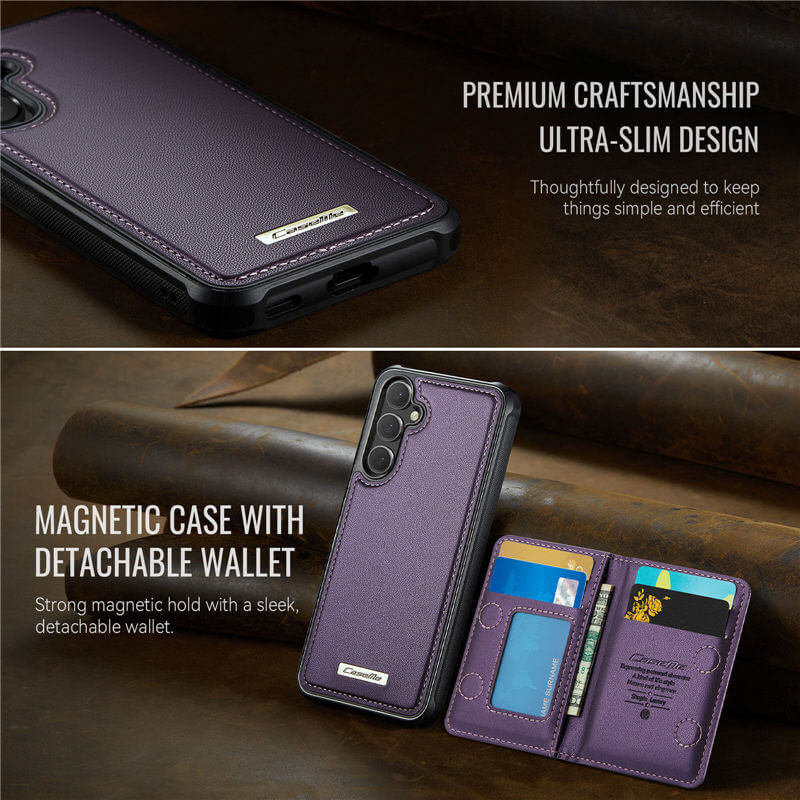 CaseMe Samsung Galaxy S24 FE 2-in-1 Detachable Magnetic Wallet Case