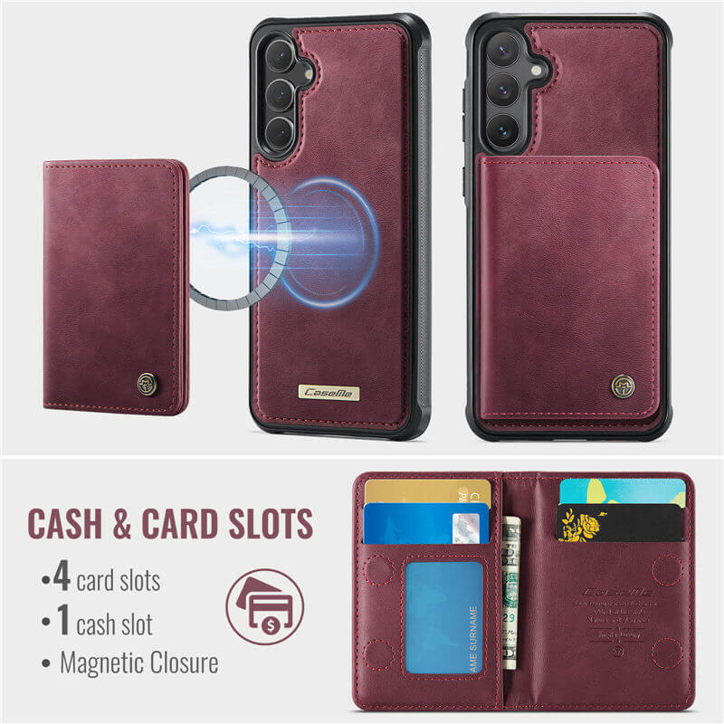 CaseMe Samsung Galaxy S24 FE 2-in-1 Detachable Magnetic Wallet Case