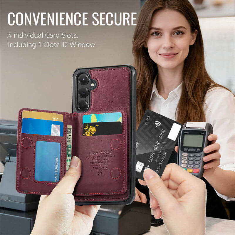 CaseMe Samsung Galaxy S24 FE 2-in-1 Detachable Magnetic Wallet Case