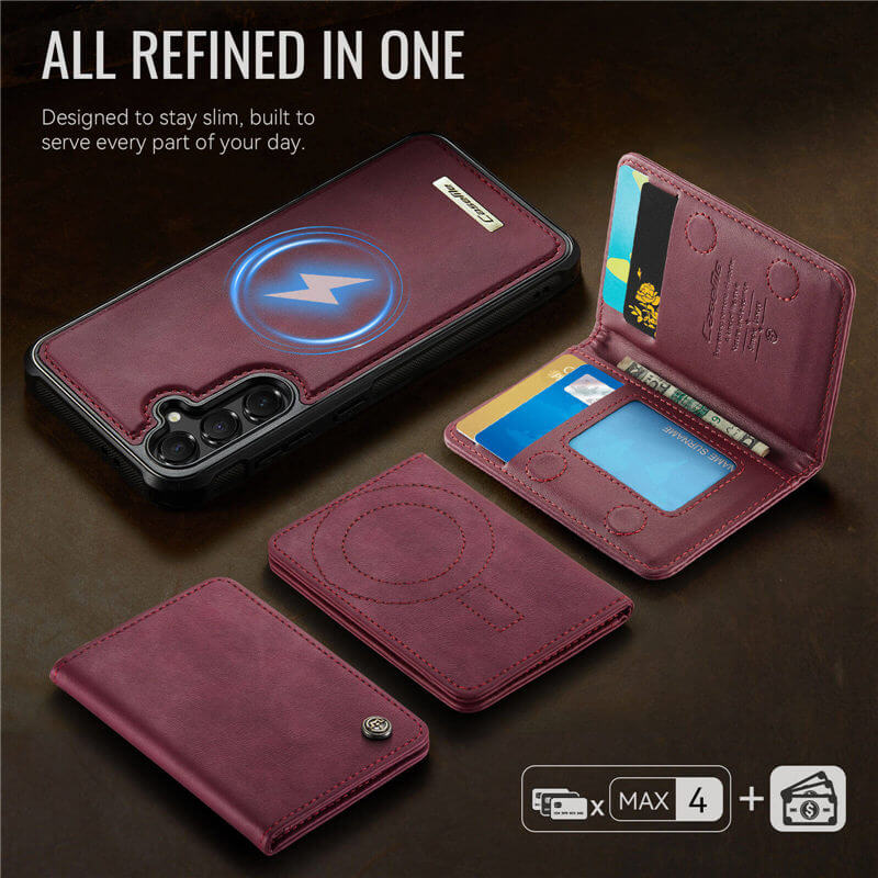CaseMe Samsung Galaxy S24 FE 2-in-1 Detachable Magnetic Wallet Case