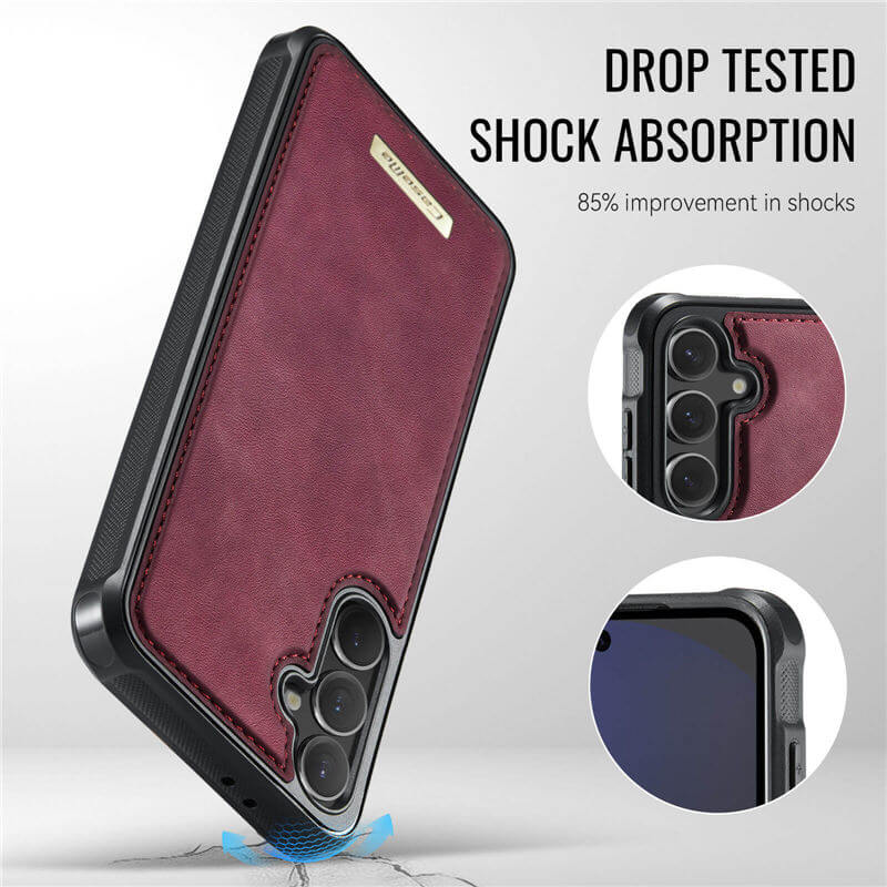 CaseMe Samsung Galaxy S24 FE 2-in-1 Detachable Magnetic Wallet Case