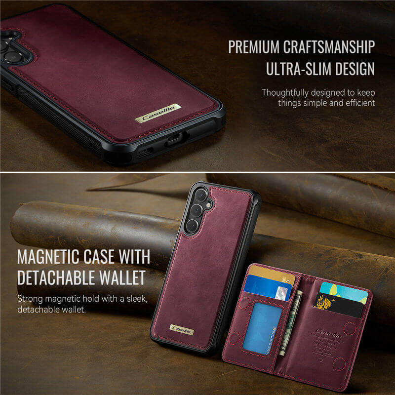 CaseMe Samsung Galaxy S24 FE 2-in-1 Detachable Magnetic Wallet Case