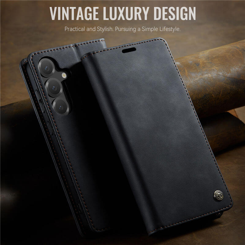 CaseMe Samsung Galaxy S24 FE Magnetic Wallet Case with RFID Blocking