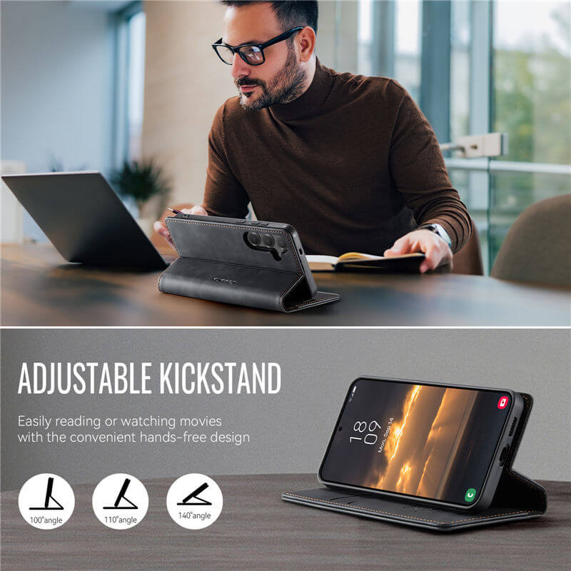 CaseMe Samsung Galaxy S24 FE Magnetic Wallet Case with RFID Blocking