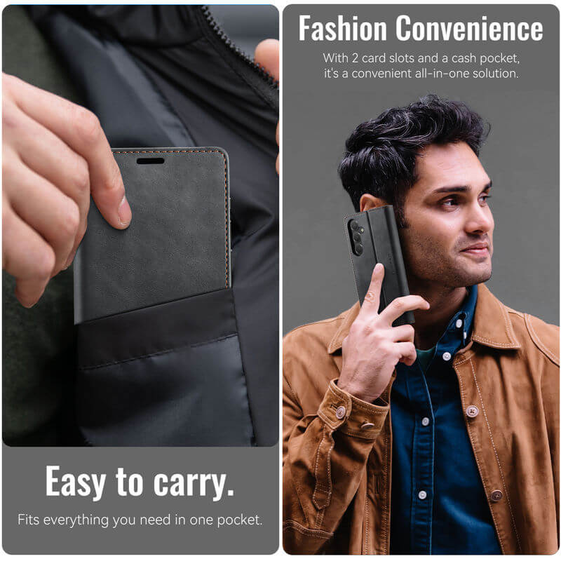 CaseMe Samsung Galaxy S24 FE Magnetic Wallet Case with RFID Blocking