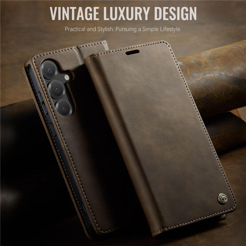 CaseMe Samsung Galaxy S24 FE Magnetic Wallet Case with RFID Blocking