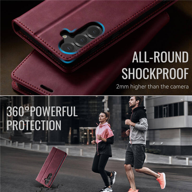 CaseMe Samsung Galaxy S24 Plus Magnetic Wallet Case with RFID Blocking