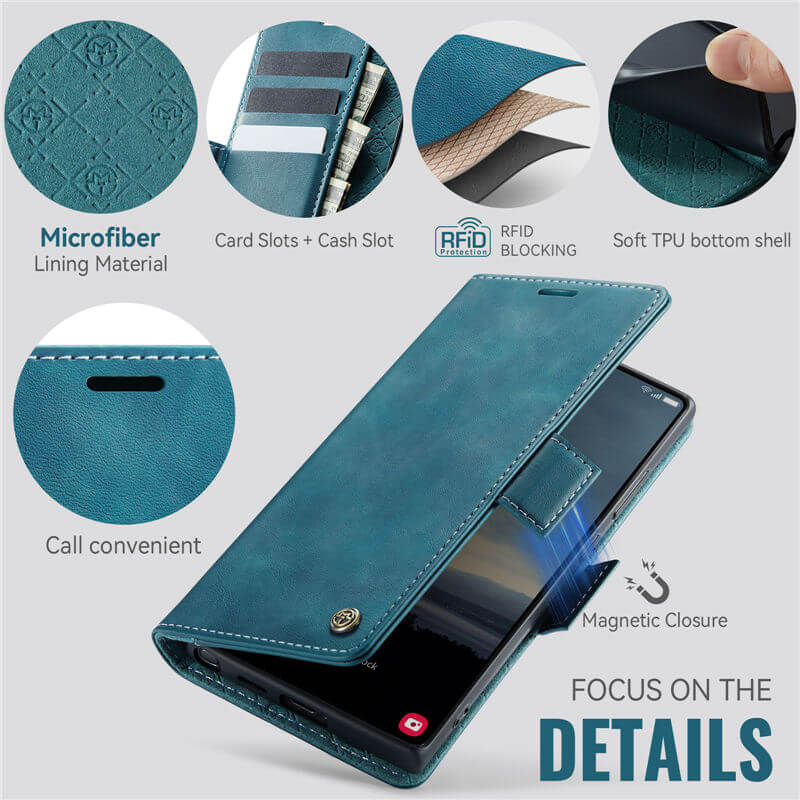 CaseMe Samsung Galaxy S25 Ultra Magnetic Wallet Case with RFID Blocking