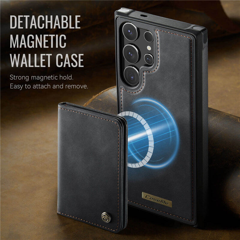 CaseMe Samsung Galaxy S24 Ultra 2-in-1 Detachable Magnetic Wallet Case