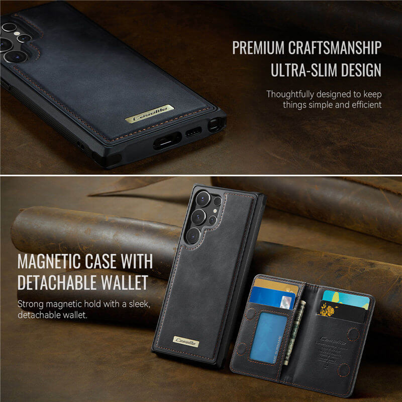 CaseMe Samsung Galaxy S24 Ultra 2-in-1 Detachable Magnetic Wallet Case