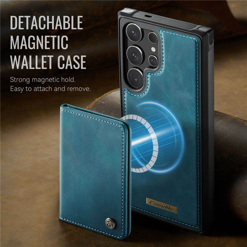 CaseMe Samsung Galaxy S24 Ultra 2-in-1 Detachable Magnetic Wallet Case