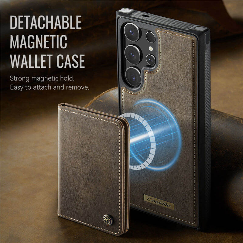 CaseMe Samsung Galaxy S24 Ultra 2-in-1 Detachable Magnetic Wallet Case