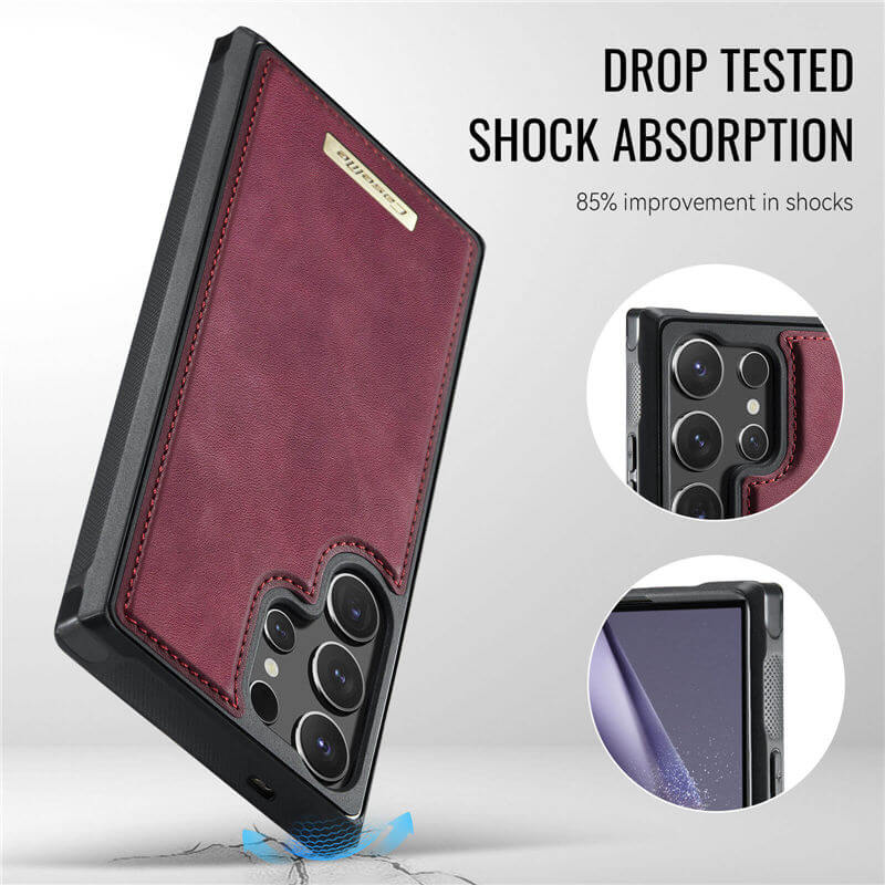 CaseMe Samsung Galaxy S24 Ultra 2-in-1 Detachable Magnetic Wallet Case