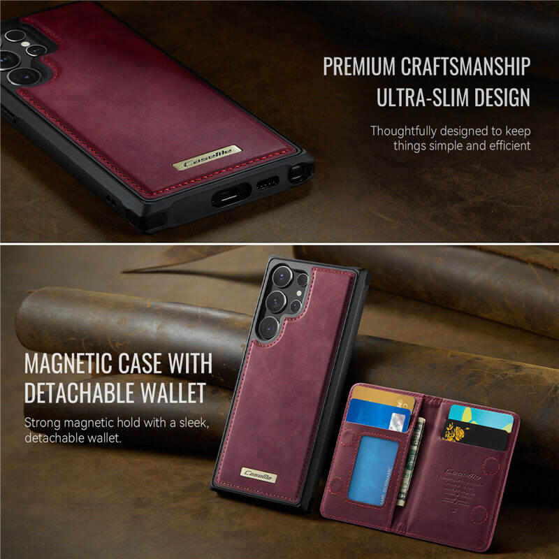 CaseMe Samsung Galaxy S24 Ultra 2-in-1 Detachable Magnetic Wallet Case