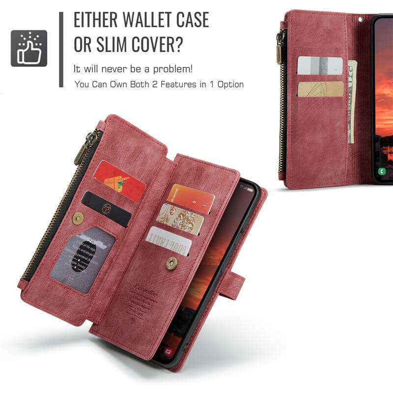 CaseMe Samsung Galaxy S25 Wallet Case with Wrist Strap