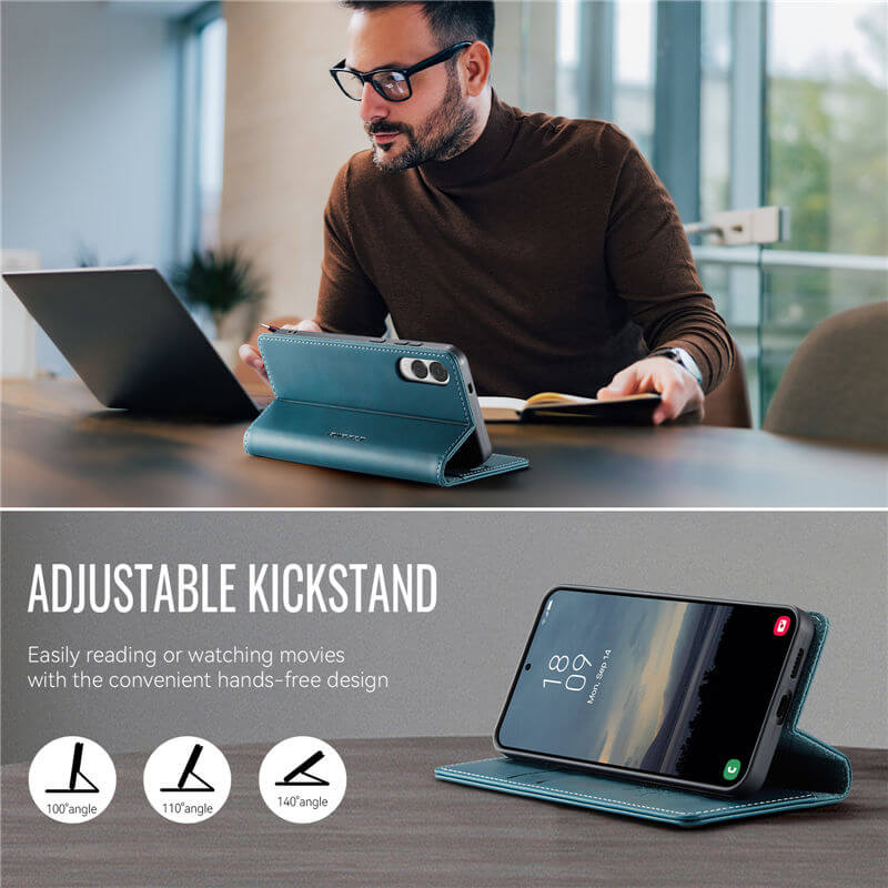 CaseMe Samsung Galaxy S25 Edge Magnetic Wallet Case with RFID Blocking