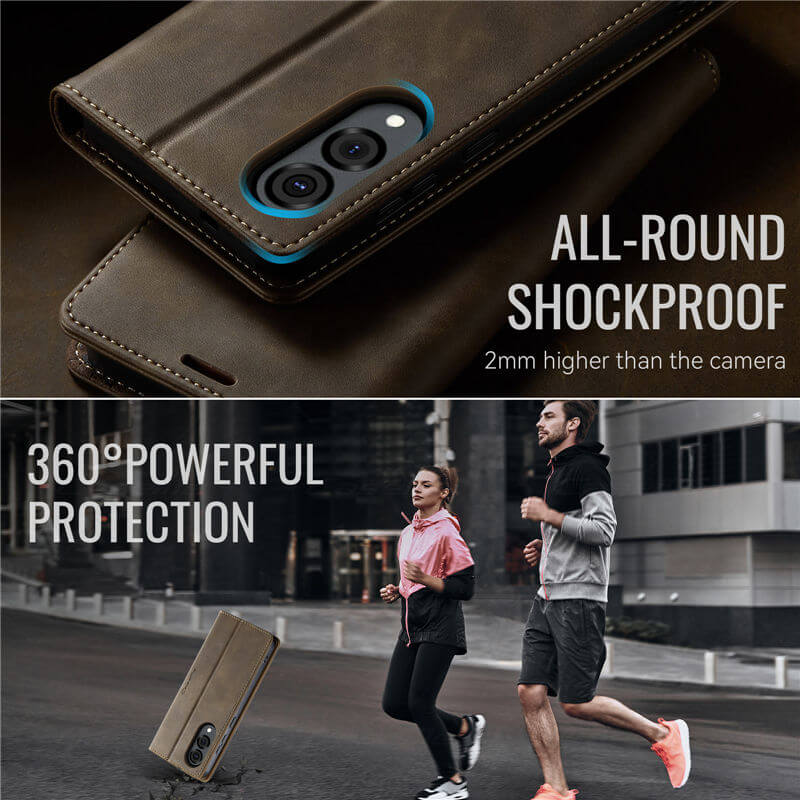 CaseMe Samsung Galaxy S25 Edge Magnetic Wallet Case with RFID Blocking