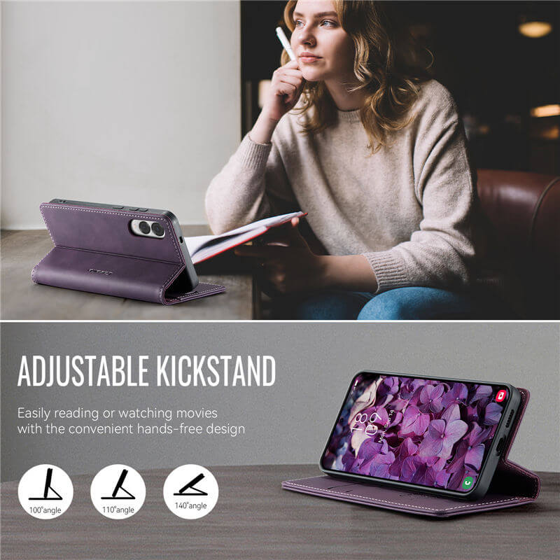 CaseMe Samsung Galaxy S25 Edge Magnetic Wallet Case with RFID Blocking