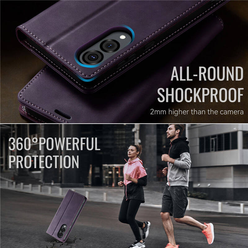 CaseMe Samsung Galaxy S25 Edge Magnetic Wallet Case with RFID Blocking