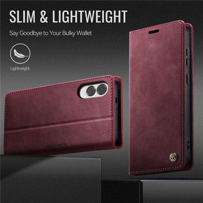 CaseMe Samsung Galaxy S25 Edge Magnetic Wallet Case with RFID Blocking