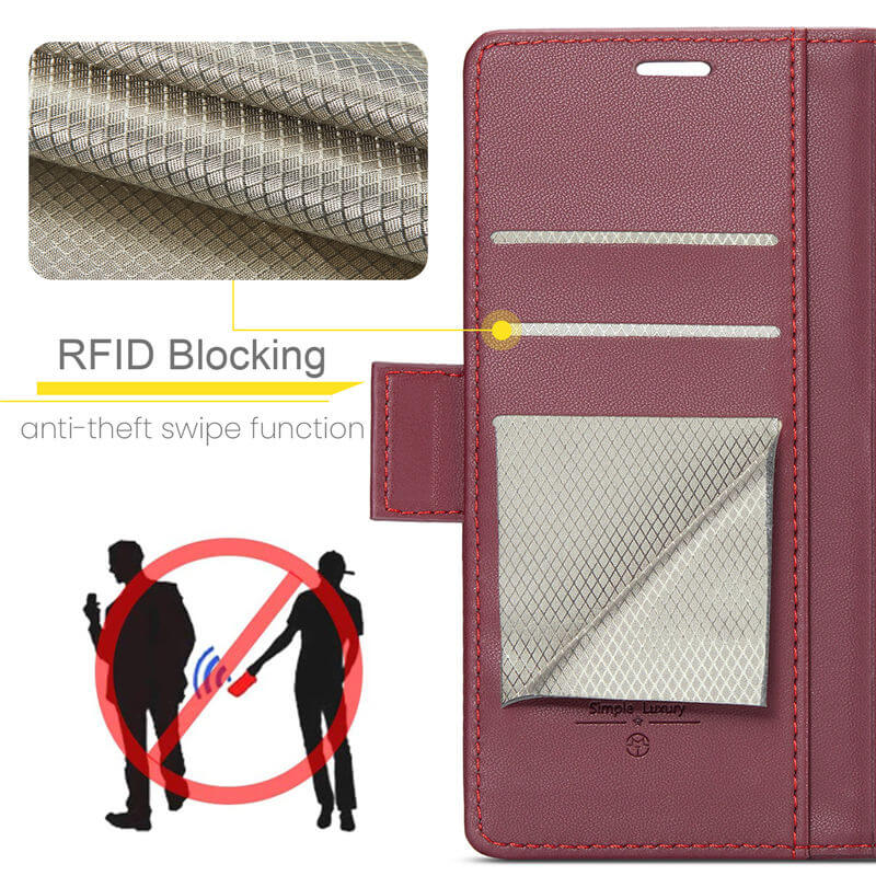 CaseMe Samsung Galaxy S25 Edge Wallet RFID Blocking Case