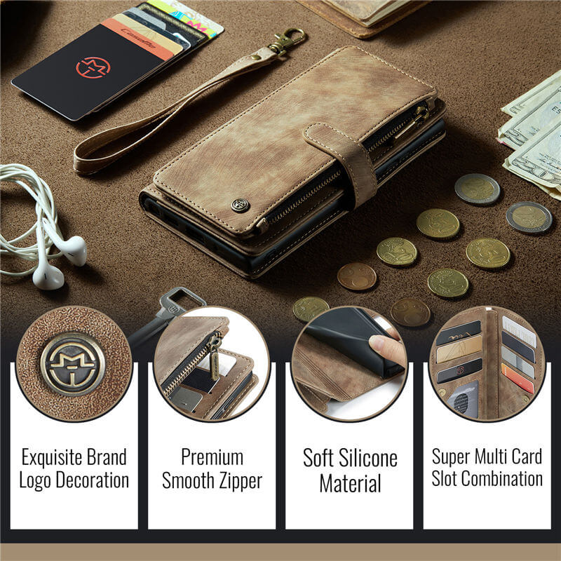 CaseMe Samsung Galaxy S25 Edge Wallet Case with Wrist Strap