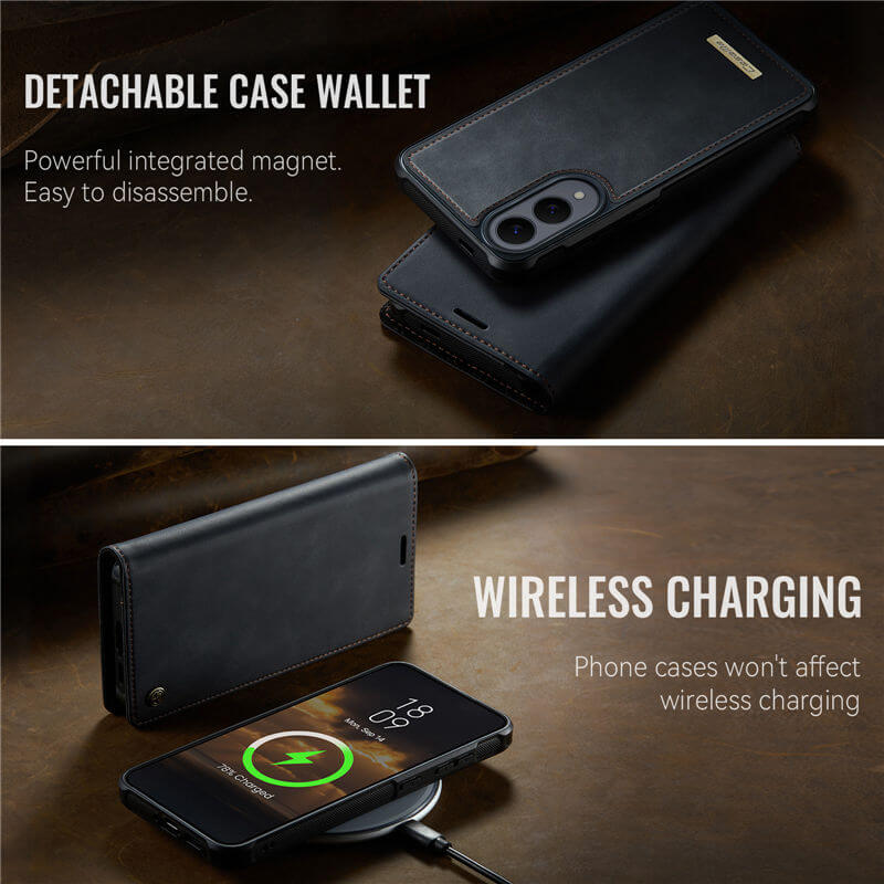 CaseMe Samsung Galaxy S25 Edge 2-in-1 Magnetic Wallet Case
