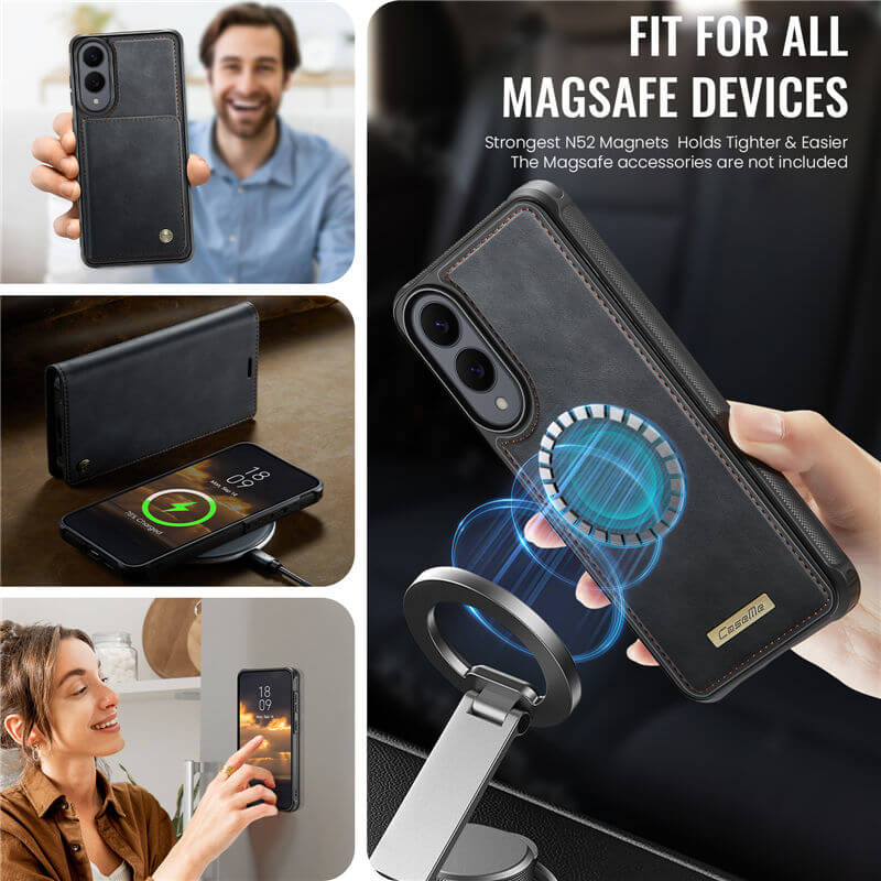 CaseMe Samsung Galaxy S25 Edge 2-in-1 Magnetic Wallet Case