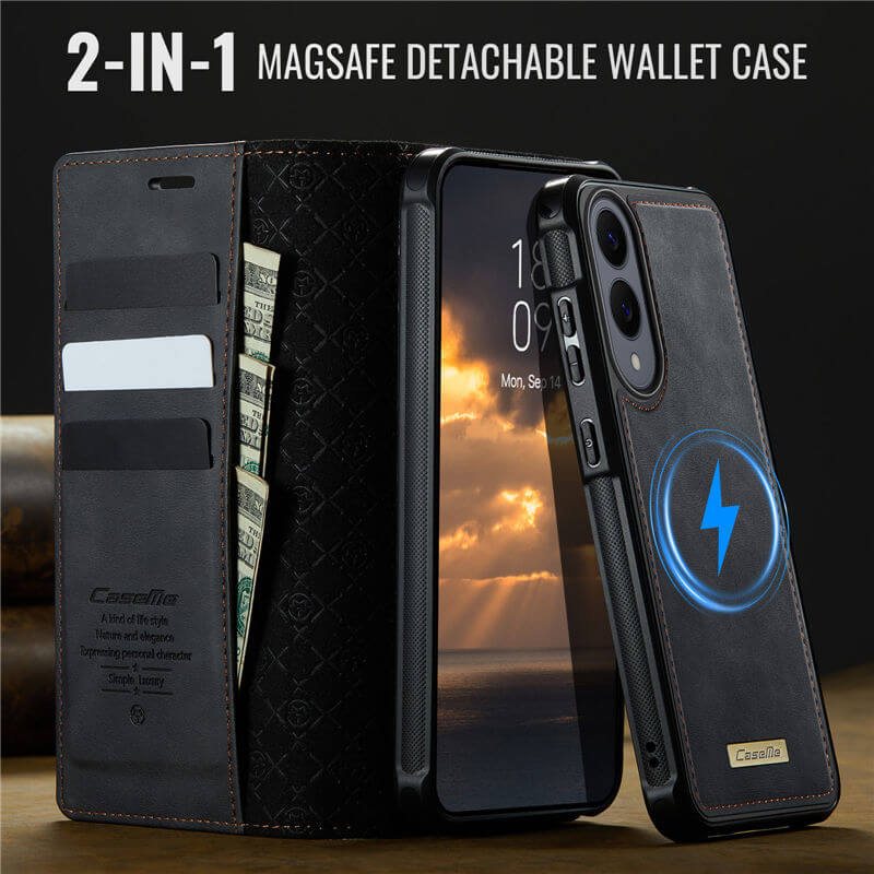 CaseMe Samsung Galaxy S25 Edge 2-in-1 Magnetic Wallet Case