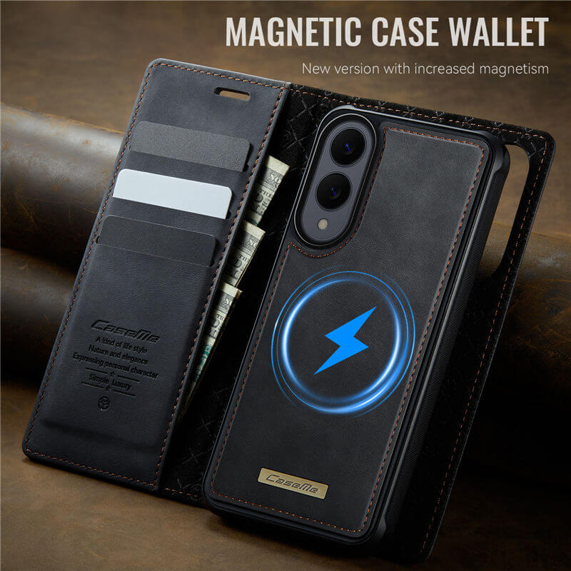 CaseMe Samsung Galaxy S25 Edge 2-in-1 Magnetic Wallet Case