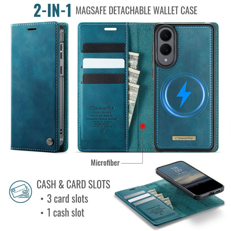CaseMe Samsung Galaxy S25 Edge 2-in-1 Magnetic Wallet Case