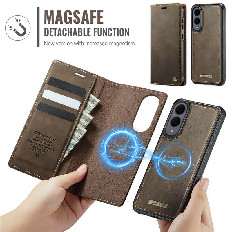 CaseMe Samsung Galaxy S25 Edge 2-in-1 Magnetic Wallet Case