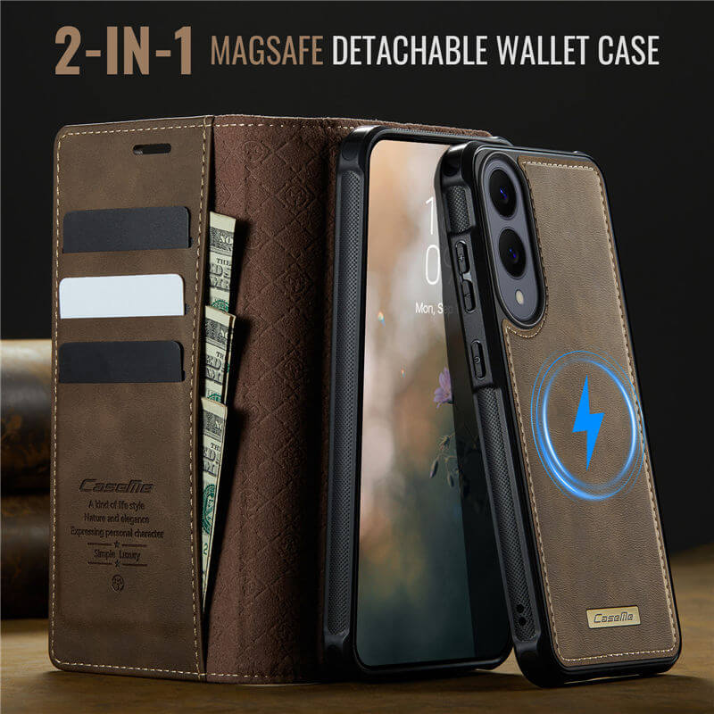 CaseMe Samsung Galaxy S25 Edge 2-in-1 Magnetic Wallet Case