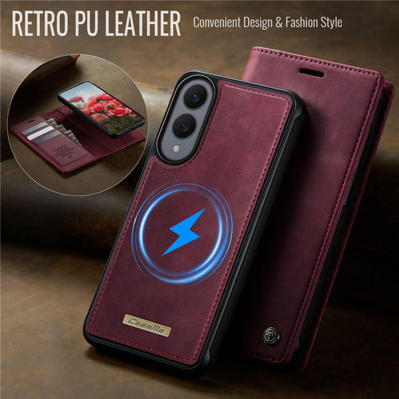 CaseMe Samsung Galaxy S25 Edge 2-in-1 Magnetic Wallet Case